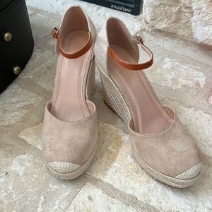 Womens Closed Toe Espadrilles Wedge Ankle Strap Dress Sandals